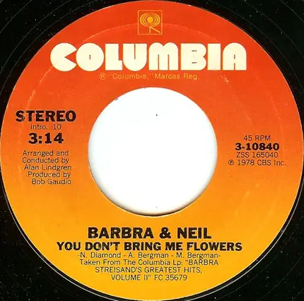 Barbra Streisand & Neil Diamond - You Don't Bring Me Flowers