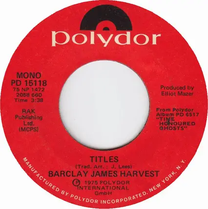Barclay James Harvest - Titles