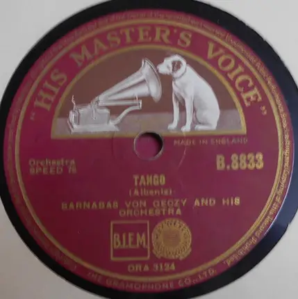 Barnabas Von Géczy Und Sein Orchester - Tango Bolero / Tango