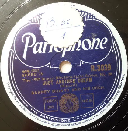 Barney Bigard And His Orchestra - Barney Goin' Easy / Just Another Dream
