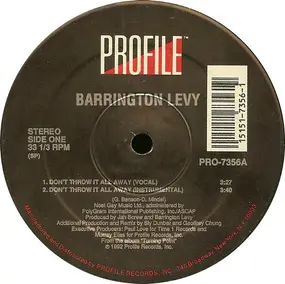 Barrington Levy - Don't Throw It All Away / Something In My Heart (Dancehall Music)