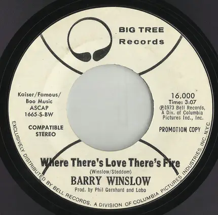 Barry Winslow - Get To Know Me / Where There's Love There's Fire