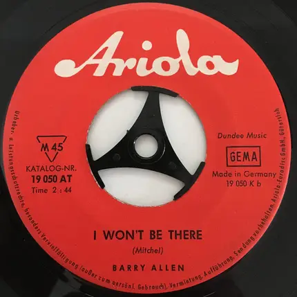 Barry Allen - Lovedrops / I Won't Be There