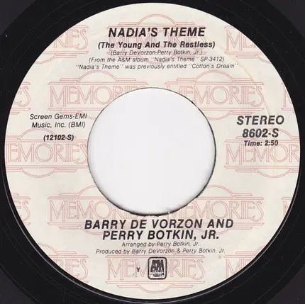 Barry De Vorzon And Perry Botkin Jr. - Nadia's Theme (The Young And The Restless)