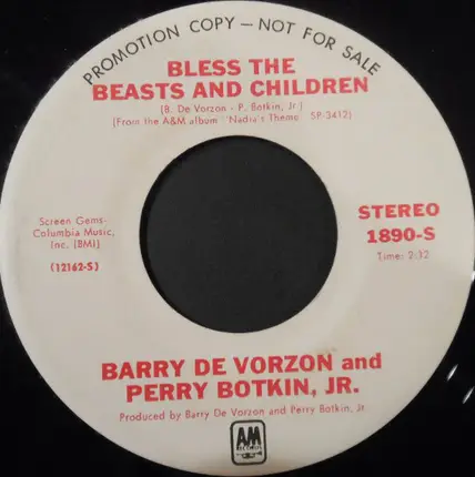 Barry De Vorzon And Perry Botkin Jr. - Bless The Beasts And Children