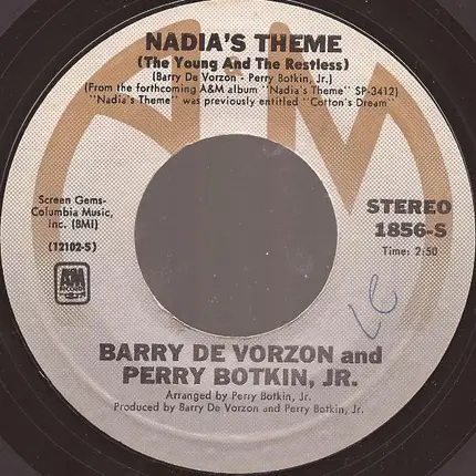 Barry De Vorzon And Perry Botkin Jr. - Nadia's Theme