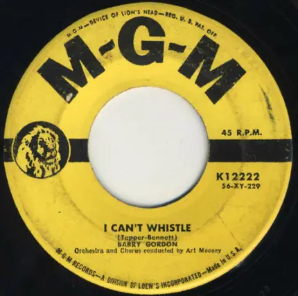 Barry Gordon - I Can't Whistle