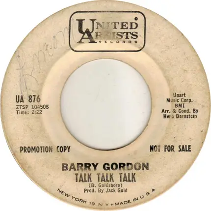 Barry Gordon - Sealed With A Kiss