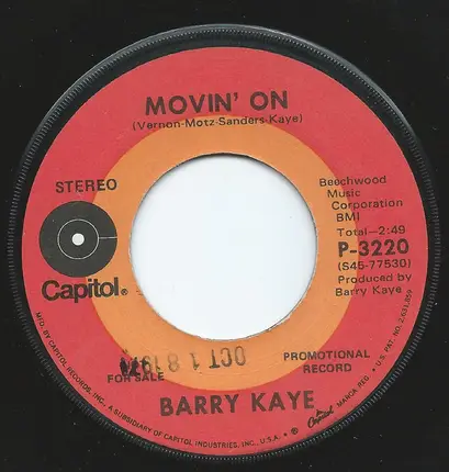 Barry Kaye - On My Way