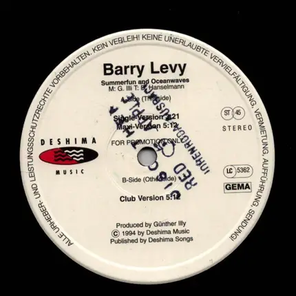 Barry Levy - Summerfun & Oceanwaves