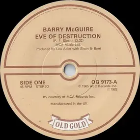 Barry McGuire - Eve Of Destruction / Mama Told Me Not To Come