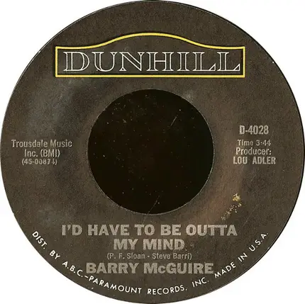 Barry McGuire - Cloudy Summer Afternoon