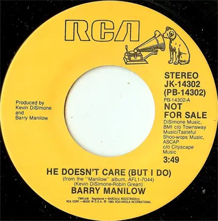 Barry Manilow - He Doesn't Care (But I Do)