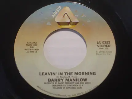 Barry Manilow - Somewhere In The Night / Leavin' In The Morning