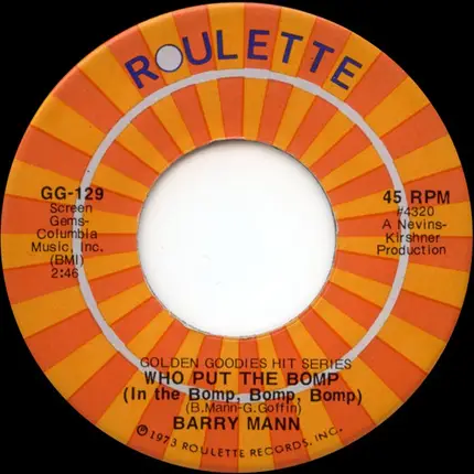 Brian Hyland / Barry Mann - Sealed With A Kiss / Who Put The Bomp