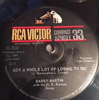 Barry Martin - Got A Whole Lot Of Loving To You/Why'd I Have To Fall In Love With You,For