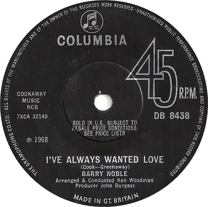 Barry Noble - I've Got My Eyes On You