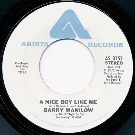 Barry Manilow - I Write The Songs / A Nice Boy Like Me
