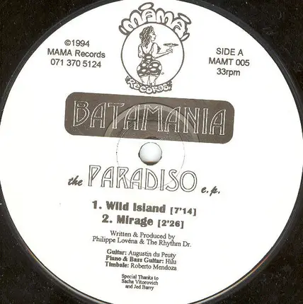 Batamania - The Paradiso E.P.