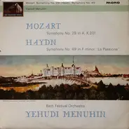 Bath Festival Orchestra , Yehudi Menuhin - Mozart Symphony No 29 And Haydn Symphony No 49