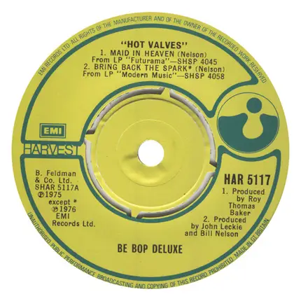 Be Bop Deluxe - Hot Valves
