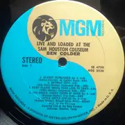 LP - Ben Colder - Live And Loaded At The Sam Houston Coliseum - No Cover