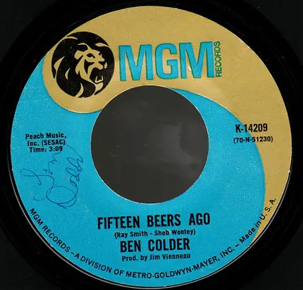 Ben Colder - Sunday Mornin' Comin' Down / Fifteen Beers Ago