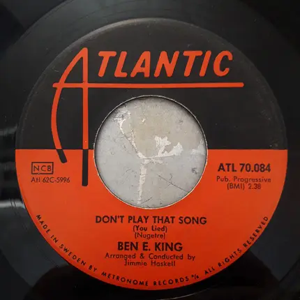 Ben E. King - Don't Play That Song!