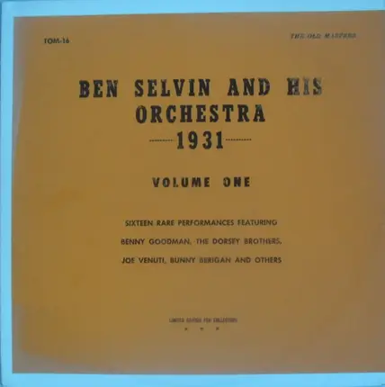 Ben Selvin & His Orchestra - 1931 Volume One