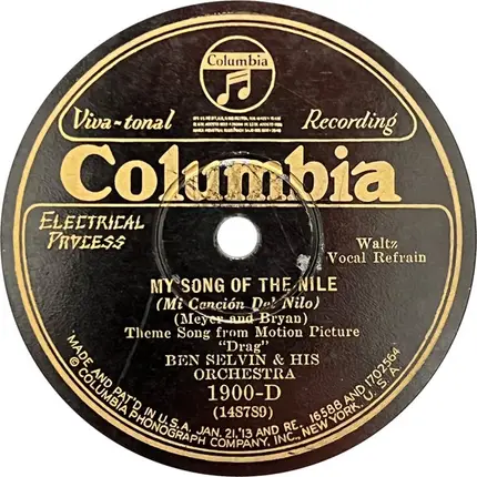 Ben Selvin & His Orchestra - Am I Blue? / My Song Of The Nile