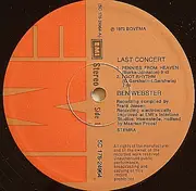 Double LP - Ben Webster - Last Concert