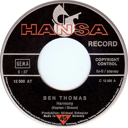Ben Thomas - Harmony