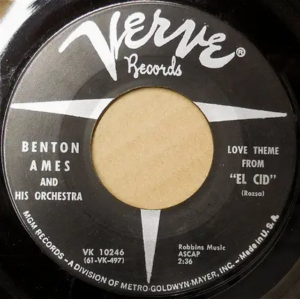 Benton Ames And His Orchestra - Love Theme From 'El Cid'