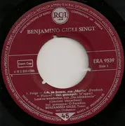 7inch Vinyl Single - Beniamino Gigli - Benjamino Gigli Singt Italienische Opernarien - 1. Folge