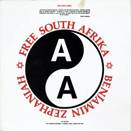 Benjamin Zephaniah - Free South Afrika / Stop De War