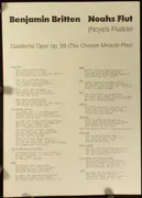 LP - Britten - Noahs Flut = Noye's Fludde (Geistliche Oper Op. 59)