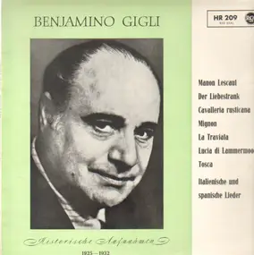 Beniamino Gigli - Hitorische Aufnahmen 1925-1932