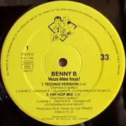 12inch Vinyl Single - Benny B - Vous Êtes Fous!