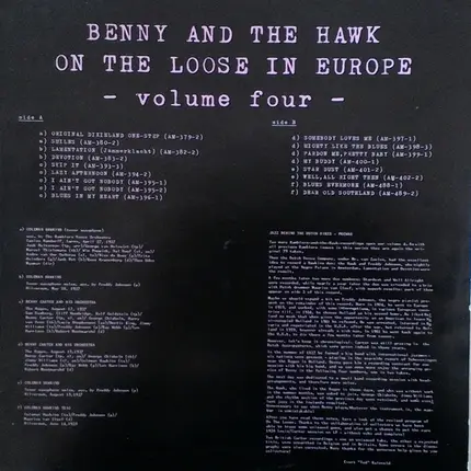 Benny Carter And Coleman Hawkins - Benny And The Hawk On The Loose In Europe Vol.4