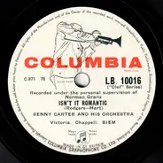 Benny Carter And His Orchestra - Isn't It Romantic / Key Largo