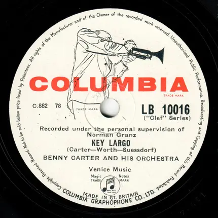 Benny Carter And His Orchestra - Isn't It Romantic / Key Largo