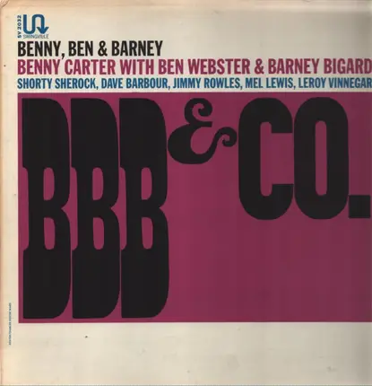 Benny Carter With Ben Webster & Barney Bigard - B.B.B. & Co.