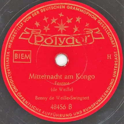 Benny De Weille & Benny De Weille-Swingtett - Dixie / Mitternacht Am Kongo