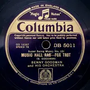 Benny Goodman - Music Hall Rag / Down Home Rag