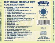 CD - Benny Goodman And His Orchestra & Benny Goodman Sextet - Camel Caravan Shows - 4th November 1939 & 18th November 1939