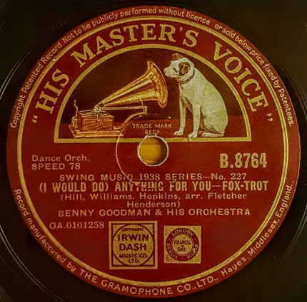 Benny Goodman And His Orchestra - (I Would Do) Anything For You / Sandman
