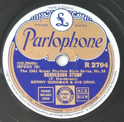 Benny Goodman And His Orchestra - Nobody / Henderson Stomp