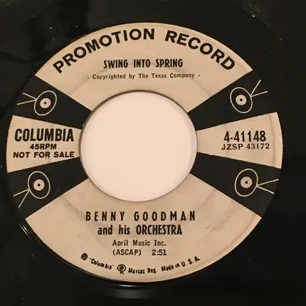 Benny Goodman And His Orchestra - Back In Your Own Backyard