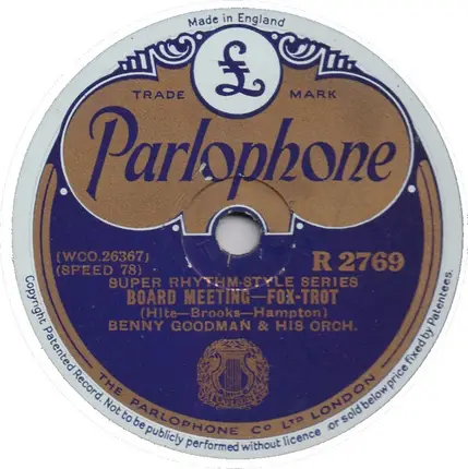 Benny Goodman And His Orchestra - Board Meeting / Zaggin' With Zig