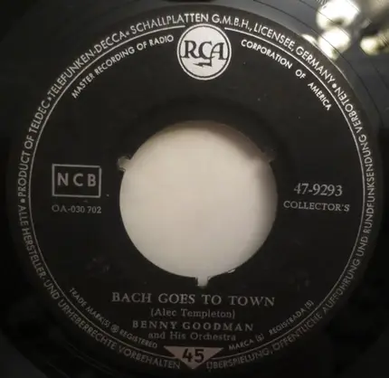 Benny Goodman And His Orchestra - Farewell Blues / Bach Goes To Town